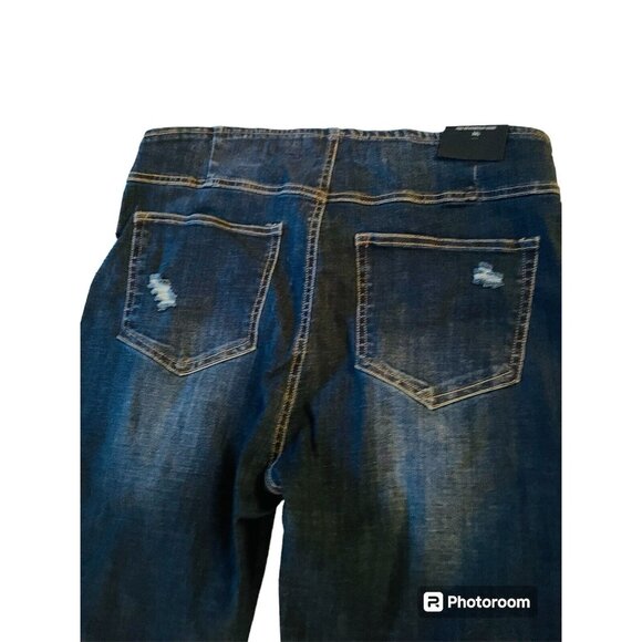 Risen High Rise Pull On Distressed Size 3XL Stretch USA Made NWT - Picture 5 of 10